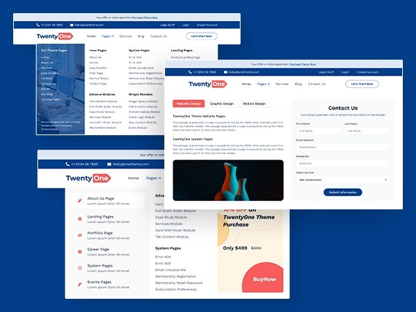 Advanced Mega Menu Module for HubSpot. Responsive navigation layout featuring custom UI styling.